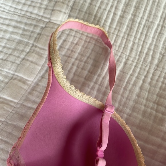 Vintage Body by Victoria Perfect Shape Bra 32D - Pink with Lace Detail - Picture 7 of 9